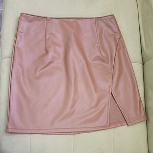 Y2k REWASH Brown Asymmetrical Mini Skirt
